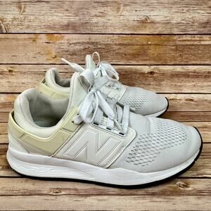 New Balance Mens White 247 Comfortable Running Sneakers 8.5